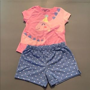 4T Dinosaur Pajamas PJs Short Sleeve Set 💗